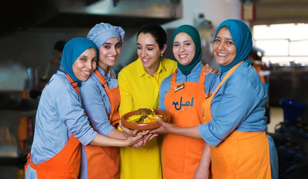 mujeres del restaurante Amal en Marruecos